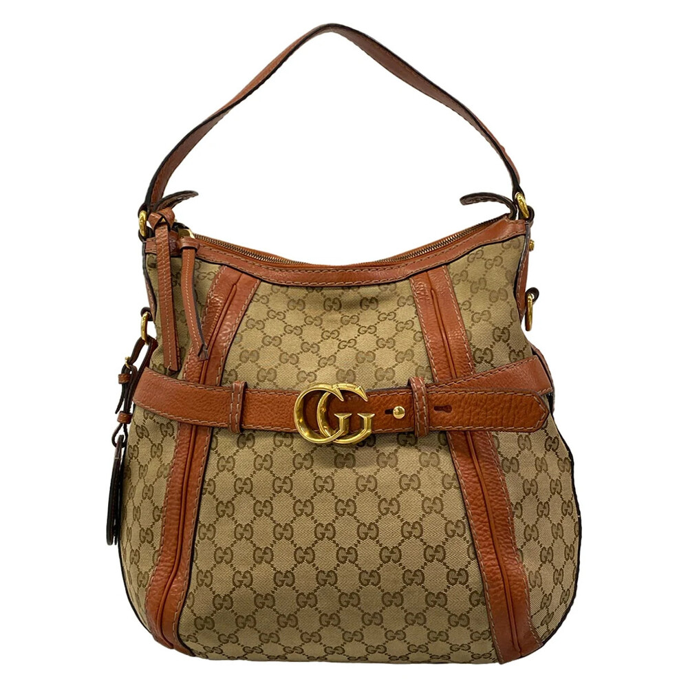 Gucci Gg Beige Dark Brown Jacquard #373500G88B